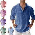 🌞Frühlingserwachen: 50% Rabatt!👔 Herren Eiscreme-Baumwoll-Leinen Langarmhemd – Leicht & atmungsaktiv