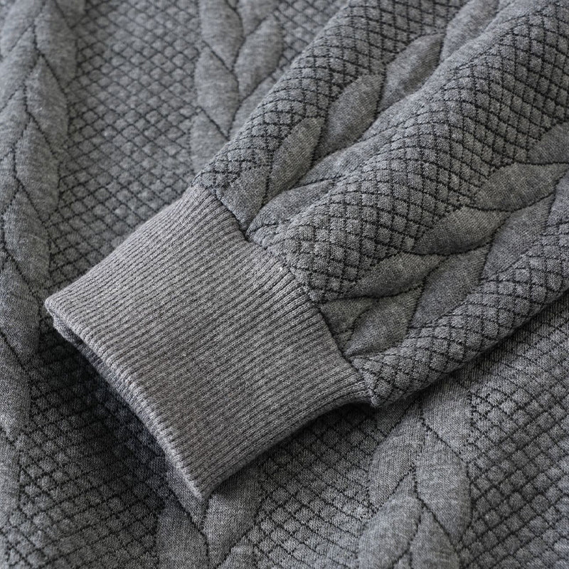 🎉 Neujahrsgeschenk – 50% RABATT!👕Klassischer Zopfmuster-Herrenpullover mit Halbreißverschluss: Reverskragen & Weiches Material – Zeitlos lässig für jeden Anlass!