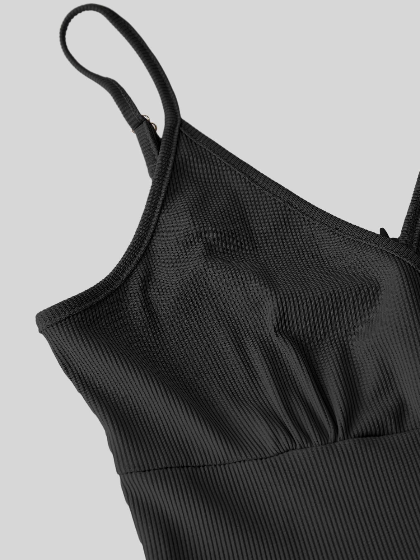 🌞Frühlingserwachen: 50% Rabatt!✨Glamouröser Zweiteiler im Lagen-Look: Weiter V-Ausschnitt Overall & transparentes Spitzen-Shirt