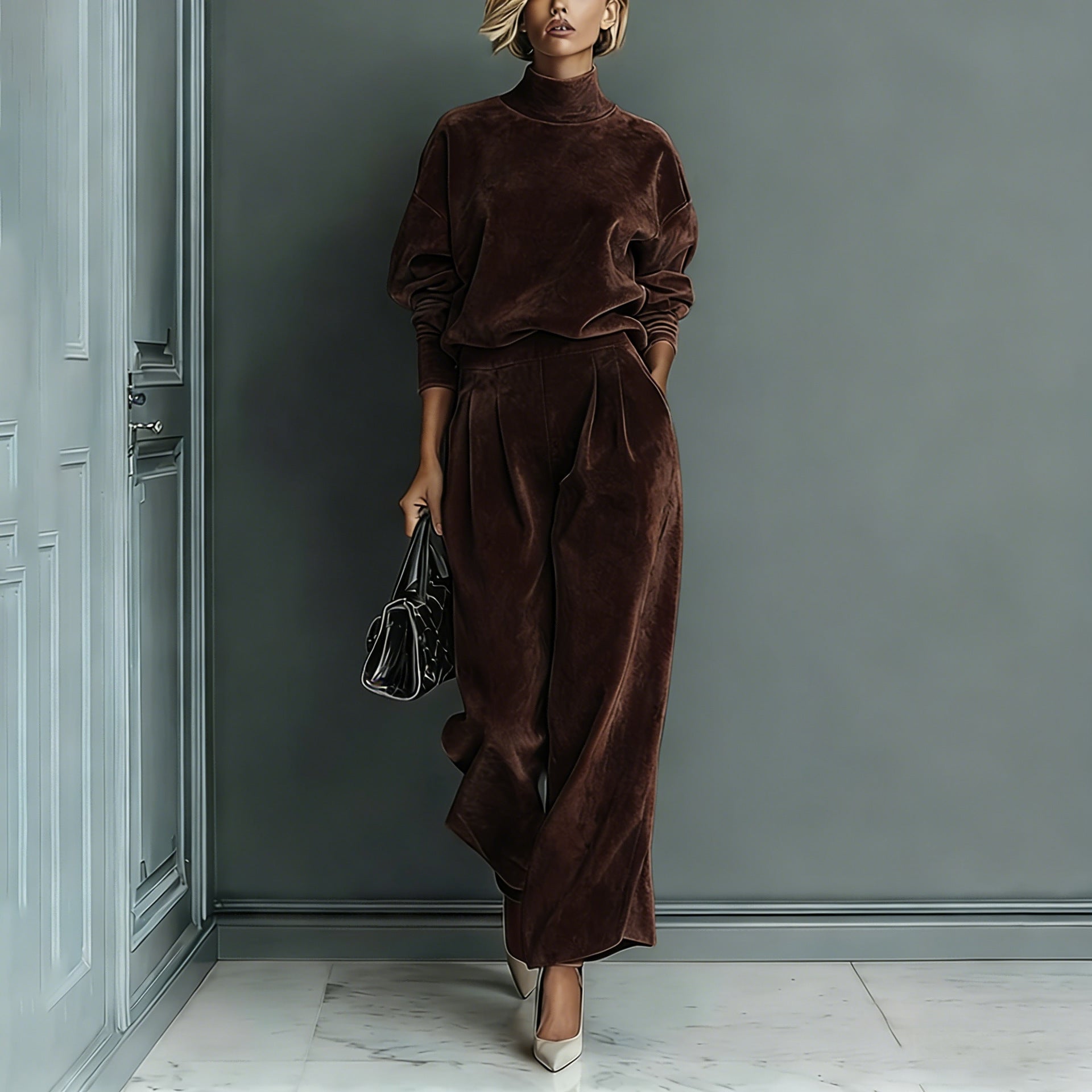 🎉 Neujahrsgeschenk – 50% RABATT!🧥 Damen-Freizeit-Zweiteiler: Warmes Oberteil + Weite Hose – mühelos stylisch & bequem (kein Kombinieren nötig!)