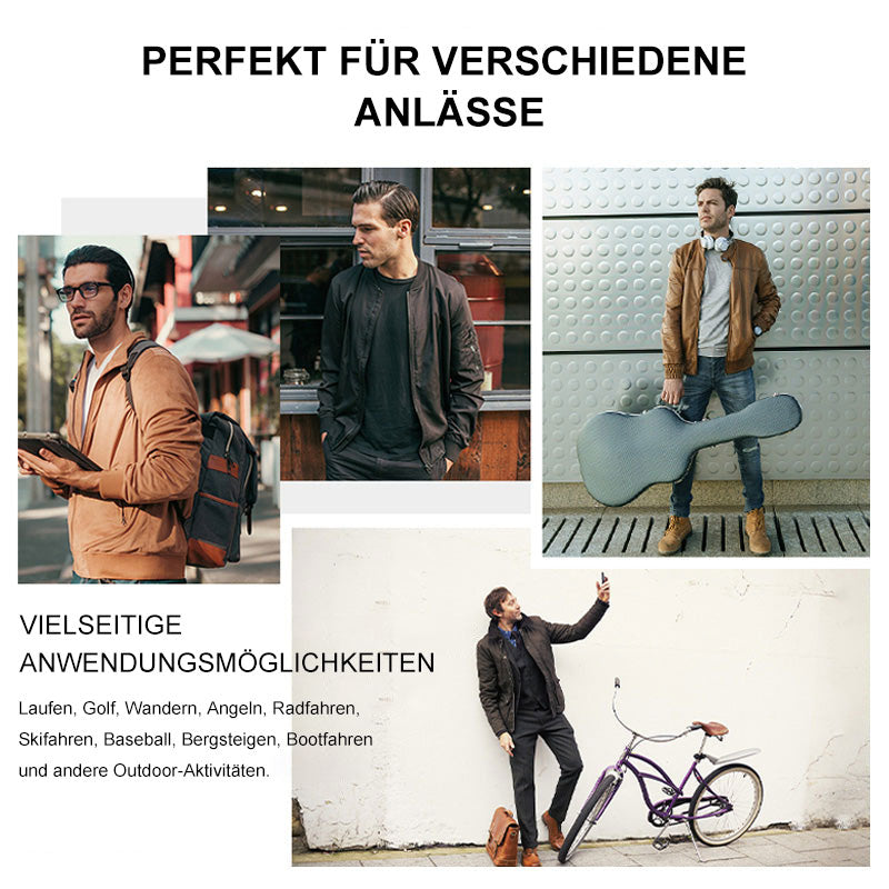 👑Fliwos® Herren Stehkragen Zipper Freizeitjacke