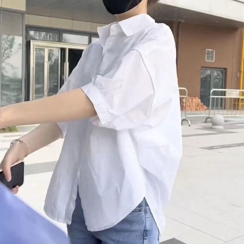 Damen Loose Fit Klassisches Hemd