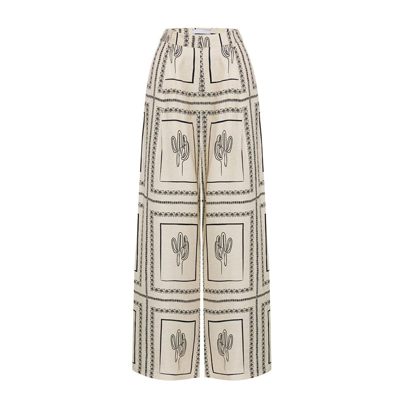 🔥40% Rabatt🔥Geometrisches Set für Damen - Shirt und Hose mit weitem Bein