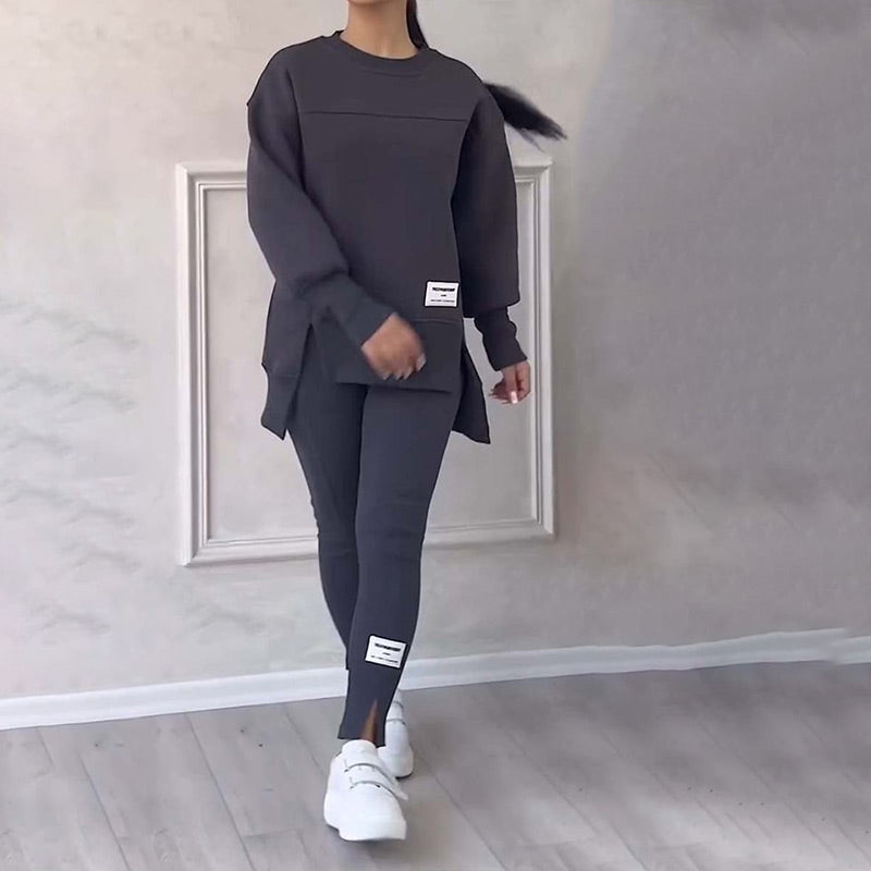 Lässiges Sweatshirt-Leggings-Set für Damen