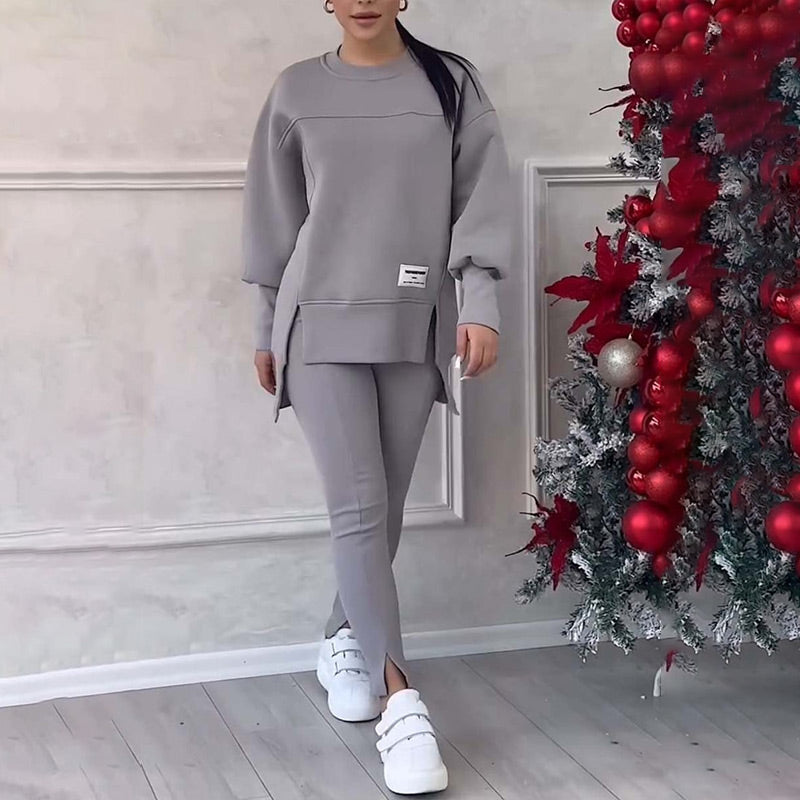 Lässiges Sweatshirt-Leggings-Set für Damen