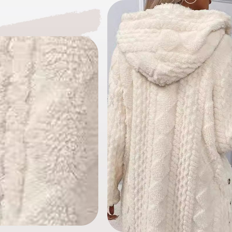 Neuankömmling 2025 – 49 % Rabatt🔥 Warme Kapuzenjacke mit Rautenmuster für Damen