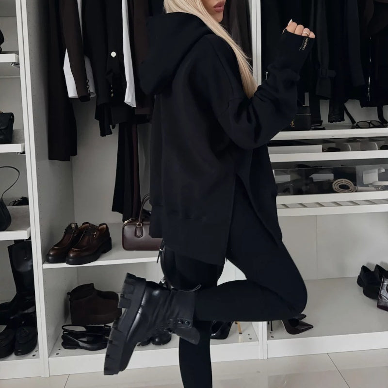 🎅Weihnachtsvorverkauf🎁 Oversize-Hoodie und Leggings-Set für Damen