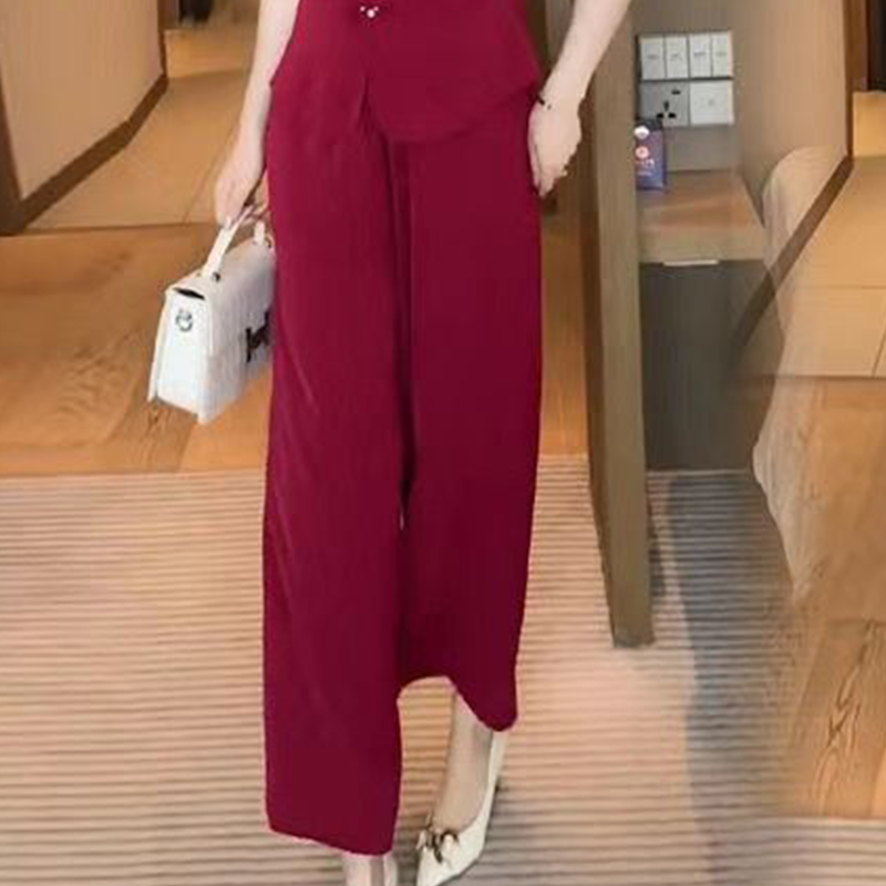 🌿✨Zweiteiliges Damen-Set aus kurzarm-Top mit V-Ausschnitt und weiter Hose💥💥Befristetes Angebot: 50% Rabatt auf Bestellungen