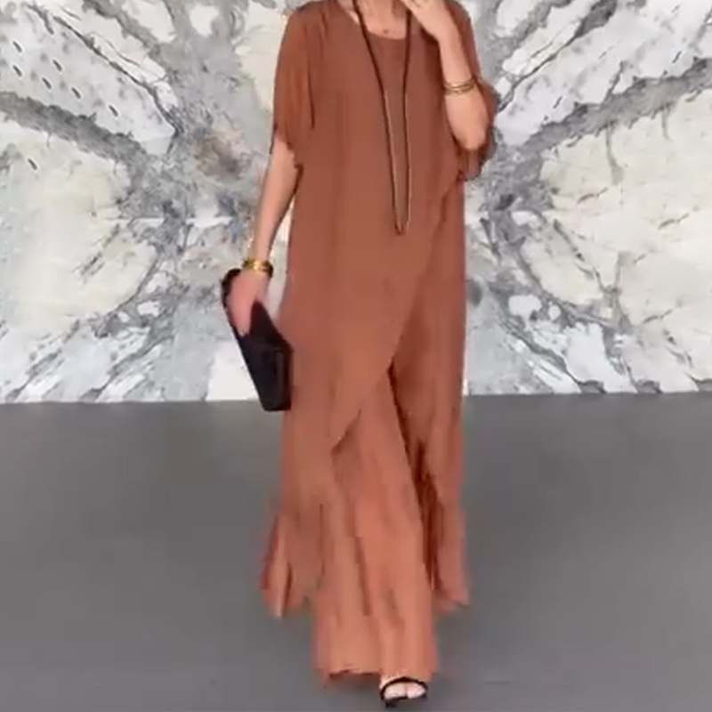 Set aus unregelmäßigem Oberteil und lockerer Hose für Frauen✨