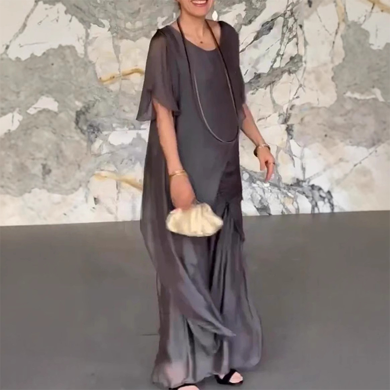 Set aus unregelmäßigem Oberteil und lockerer Hose für Frauen✨