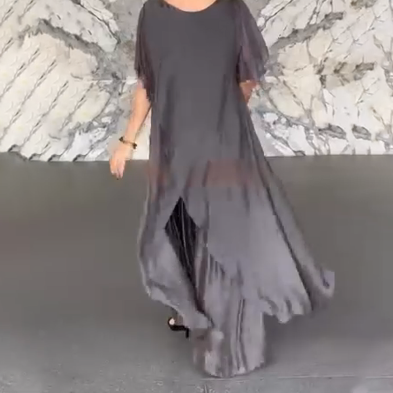 Set aus unregelmäßigem Oberteil und lockerer Hose für Frauen✨