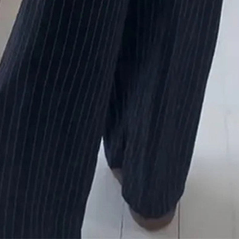 Women's Striped Top & Wide-Leg Pants 2-Piece Set