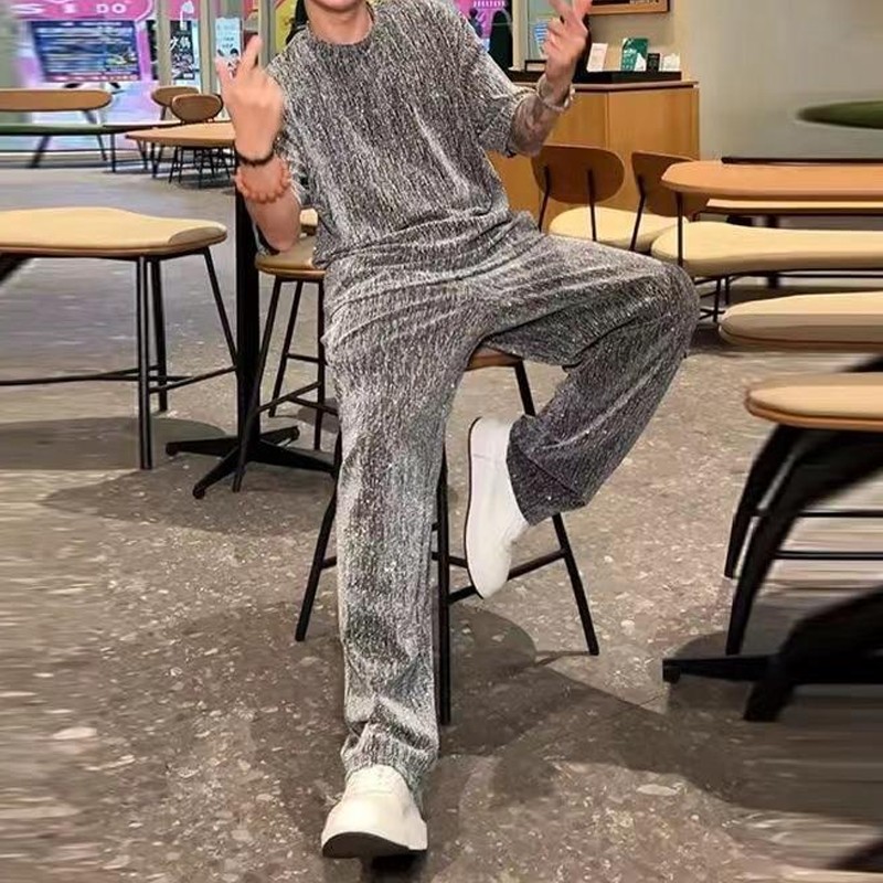 💖2025 brandneues Design✨Herren-Zweiteiler mit Kurzarmshirt und weiter Hose🩳