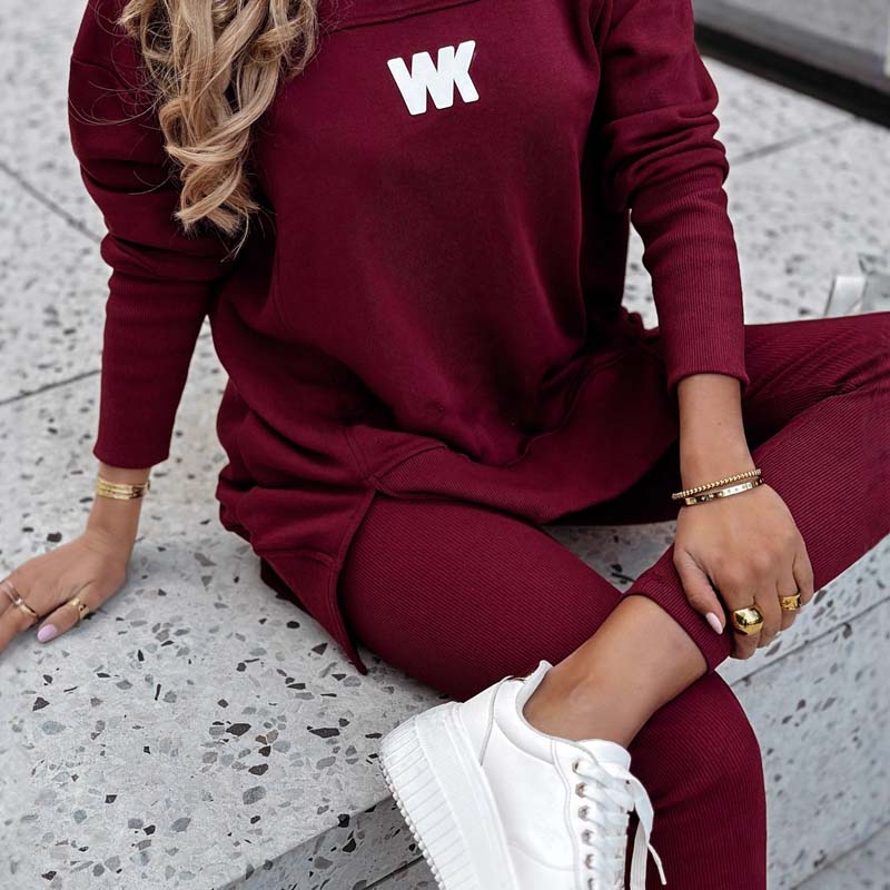 Lässiges Sweatshirt- und Leggings-Set für Damen