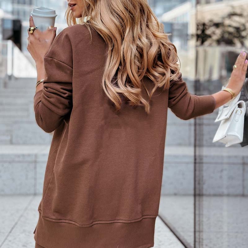 Lässiges Sweatshirt- und Leggings-Set für Damen