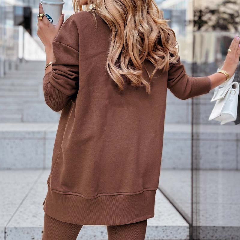 Lässiges Sweatshirt- und Leggings-Set für Damen