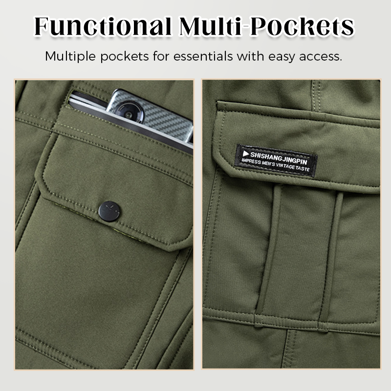 Gefüttertes winddichtes Herren-Set: Jacke und Hose