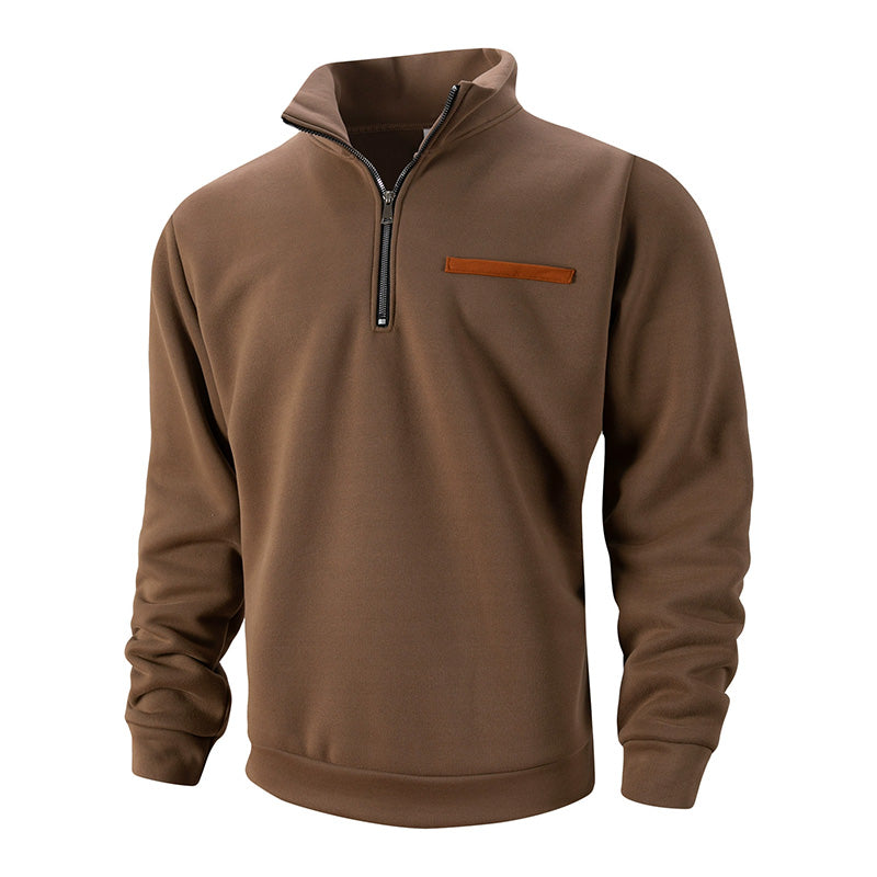 🔥Zeitlich begrenztes Angebot-Elegante Langarm-Oberteile mit halbem Reißverschluss für Herren🚀Versandkostenfrei
