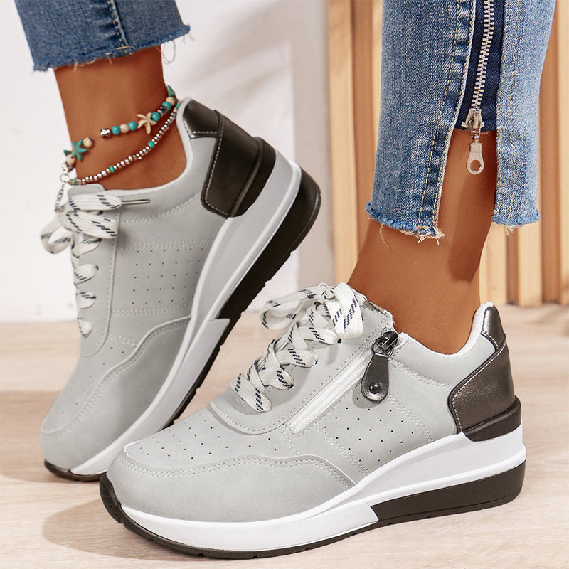 Lässige Damen-Plateau-Sneaker
