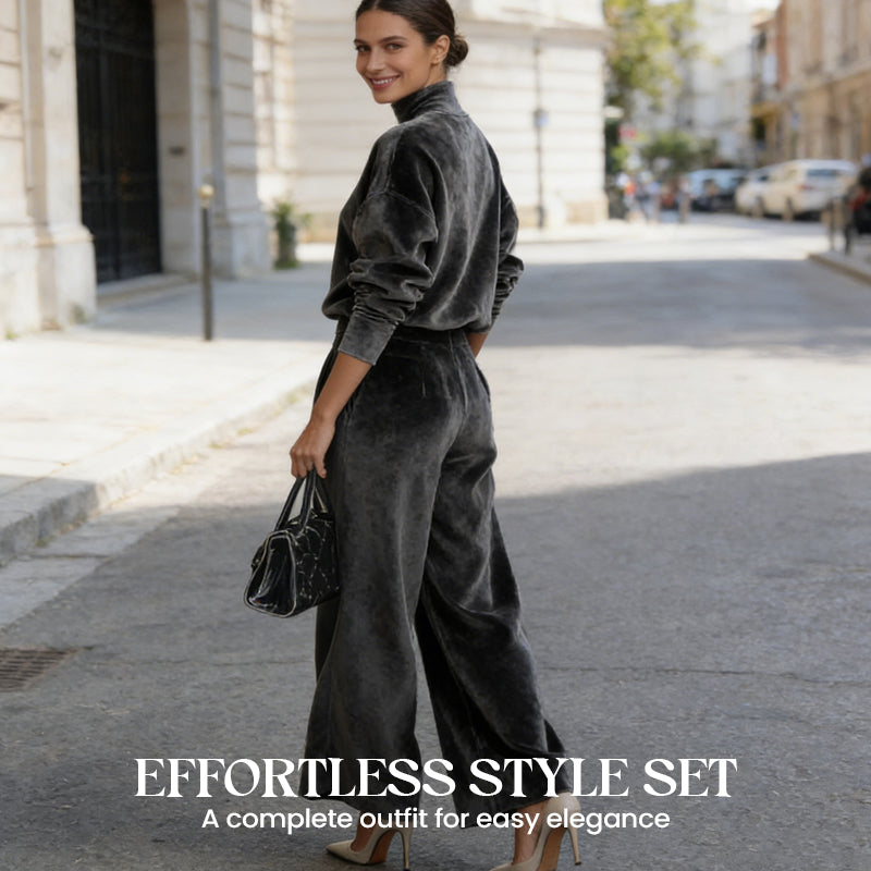 🎉 Neujahrsgeschenk – 50% RABATT!🧥 Damen-Freizeit-Zweiteiler: Warmes Oberteil + Weite Hose – mühelos stylisch & bequem (kein Kombinieren nötig!)