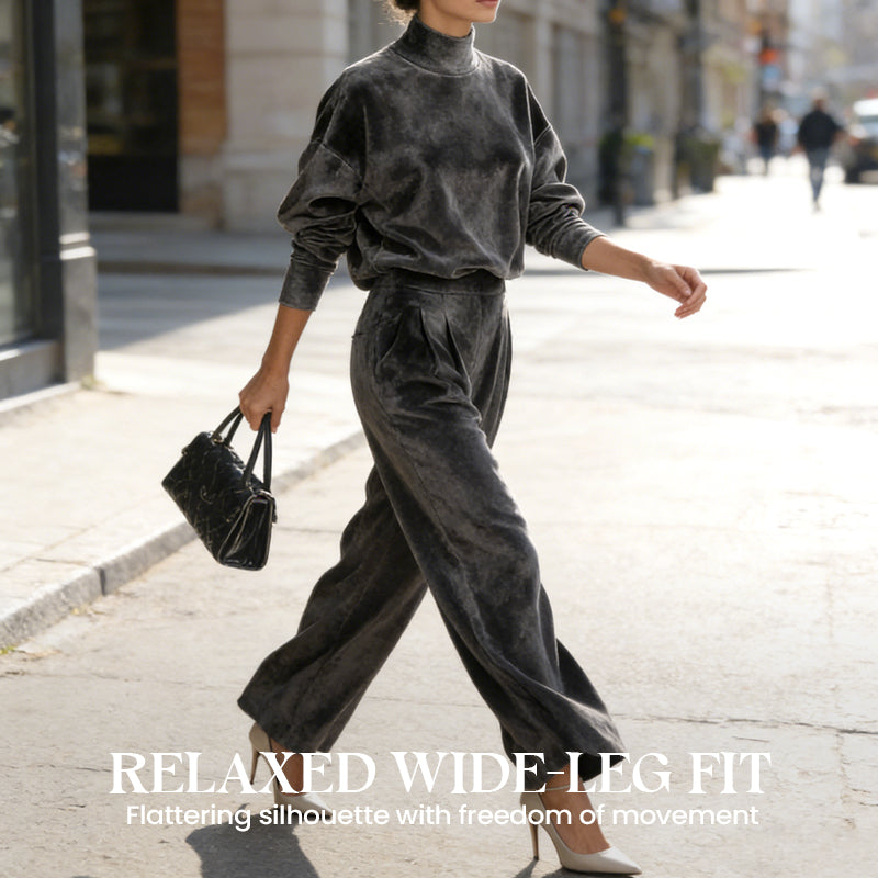 🎉 Neujahrsgeschenk – 50% RABATT!🧥 Damen-Freizeit-Zweiteiler: Warmes Oberteil + Weite Hose – mühelos stylisch & bequem (kein Kombinieren nötig!)