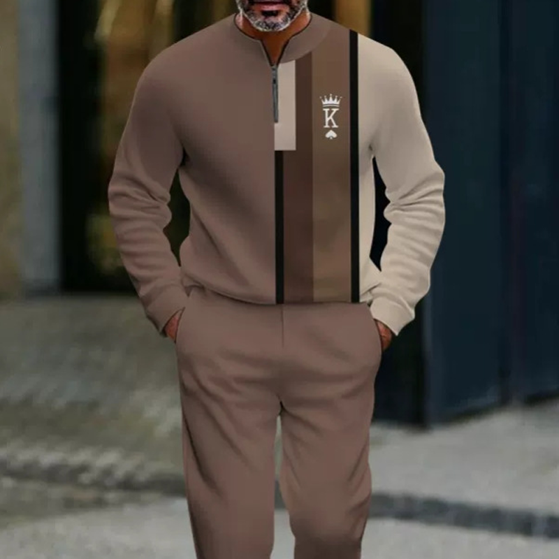 🌞Frühlingserwachen: 50% Rabatt!👕Herren-Trainingsanzug mit Grafikprint – Quarter-Zip & Relaxed Fit | Komfortabel & stilvoll!