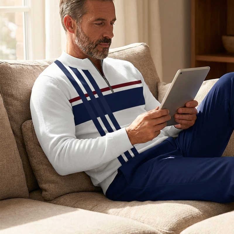 🌞Frühlingserwachen: 50% Rabatt!👕Herren-Trainingsanzug mit Grafikprint – Quarter-Zip & Relaxed Fit | Komfortabel & stilvoll!