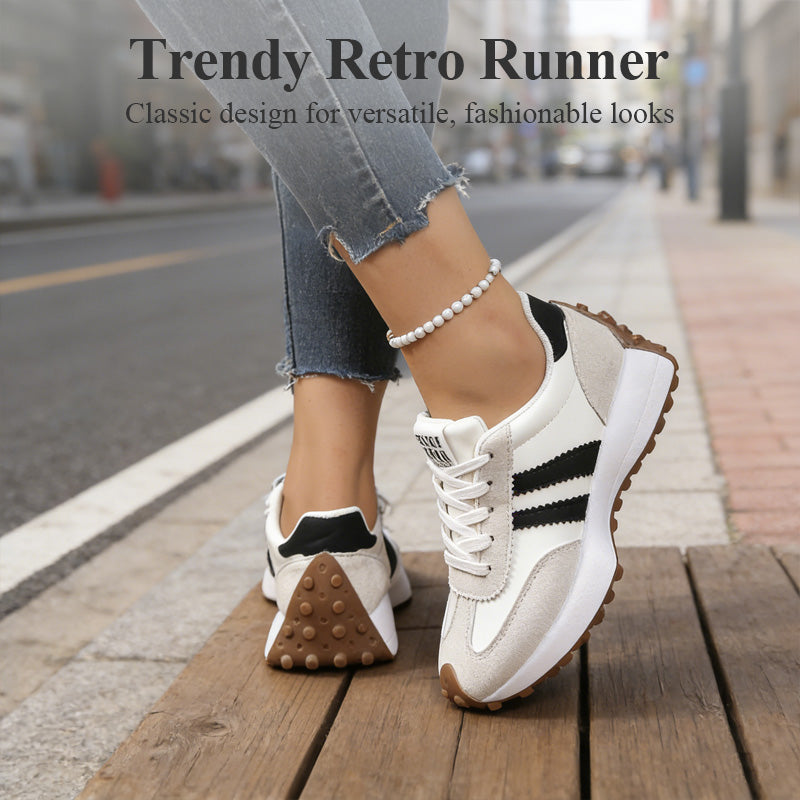 🌞Frühlingserwachen: 50% Rabatt!👟 Damen Klobige Freizeitsneaker – 4 cm Plattform, Retro-Design & Rutschfeste Gummisohle