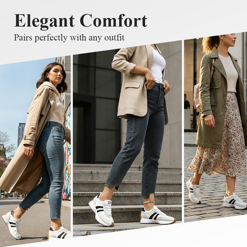 🌞Frühlingserwachen: 50% Rabatt!👟 Damen Klobige Freizeitsneaker – 4 cm Plattform, Retro-Design & Rutschfeste Gummisohle