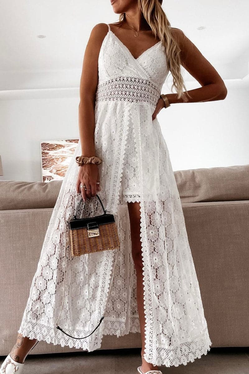 🌞Frühlingserwachen: 50% Rabatt!✨Damen Boho Spitze Jumpsuit – Mit Sicherer Unterrock & Atmungsaktiver Baumwolle, Perfekter Sitz für Sommer