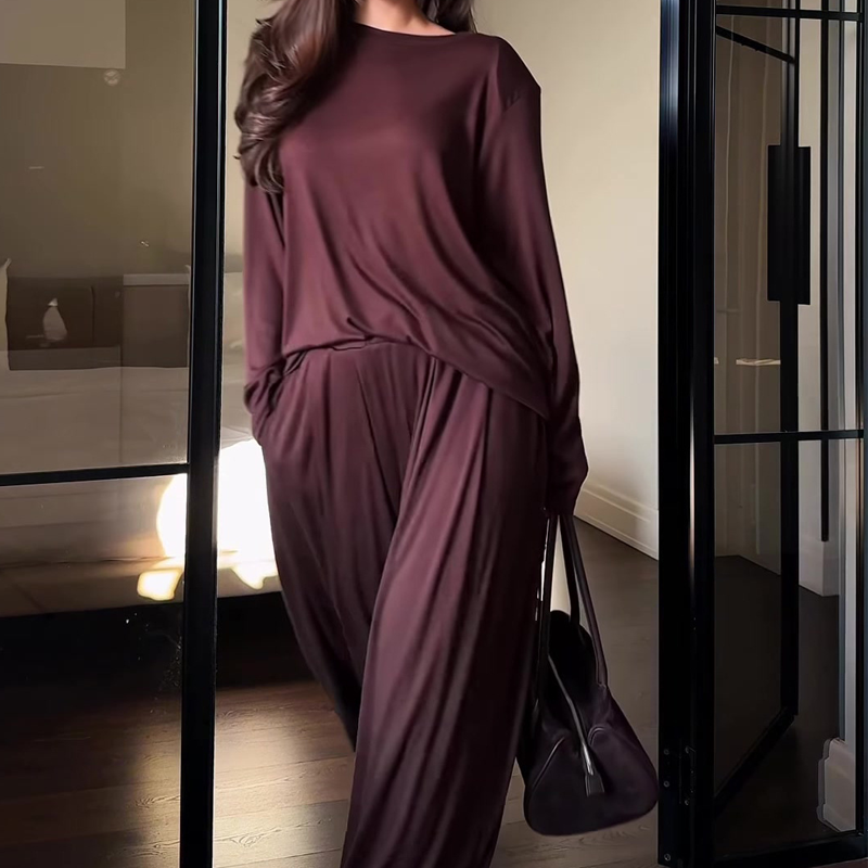 🌞Frühlingserwachen: 50% Rabatt!👕Damen Lockeres Langarm-T-Shirt & Pumphosen-Set – Hoch elastisch, Vielseitig & Bequem für Alltag