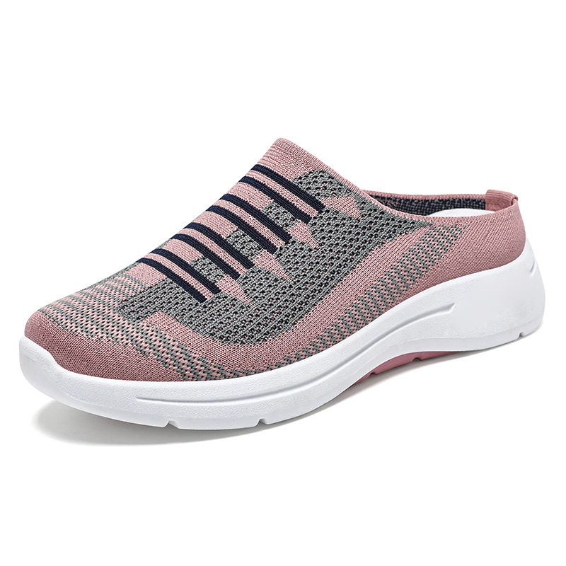 🌞Frühlingserwachen: 50% Rabatt!🔥Damen Rückenoffene Slip-On Sneaker – Atmungsaktives Mesh, Rutschfeste Sohle & Ergonomische Fußstütze, Bequem für Alltag