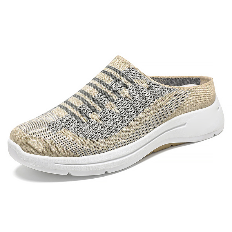 🌞Frühlingserwachen: 50% Rabatt!🔥Damen Rückenoffene Slip-On Sneaker – Atmungsaktives Mesh, Rutschfeste Sohle & Ergonomische Fußstütze, Bequem für Alltag