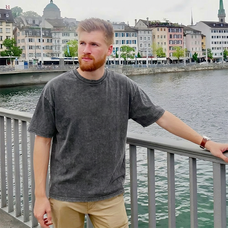 🌞Frühlingserwachen: 50% Rabatt!👕 Lockeres Vintage-Hemd mit kurzen Ärmeln für Herren – Unifarbe – Weicher & atmungsaktiver Stoff