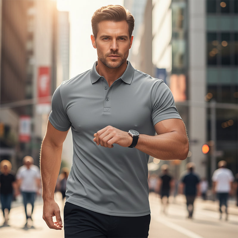 🌞Frühlingserwachen: 50% Rabatt!🔥Premium Performance Poloshirt: Schnelltrocknendes Herren Polo im Athletic Fit