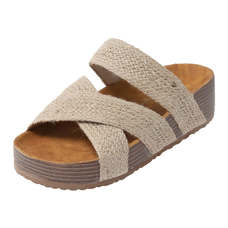 🌞Frühlingserwachen: 50% Rabatt!✨Vegane Plateau-Sandalen mit California-Cool – Vegan Society registriert, Weich Gepolstert & Bequem