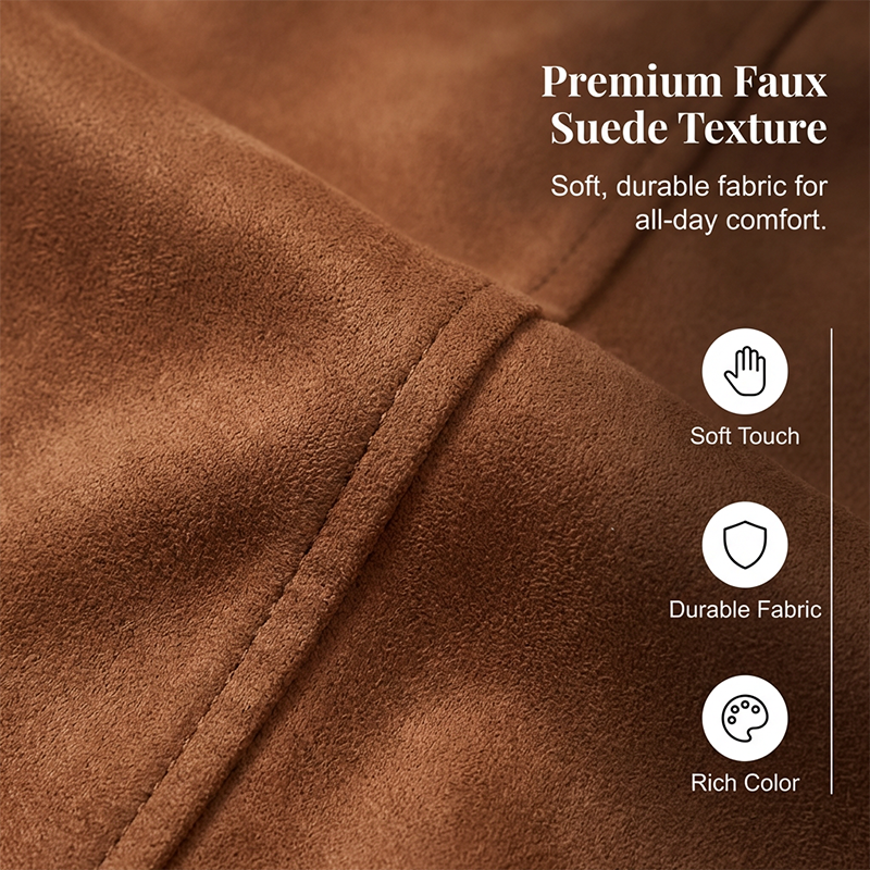 🌞Frühlingserwachen: 50% Rabatt!✨Damen Kragenlose Kunstwildleder-Jacke – Kurze Silhouette, Samtige Textur