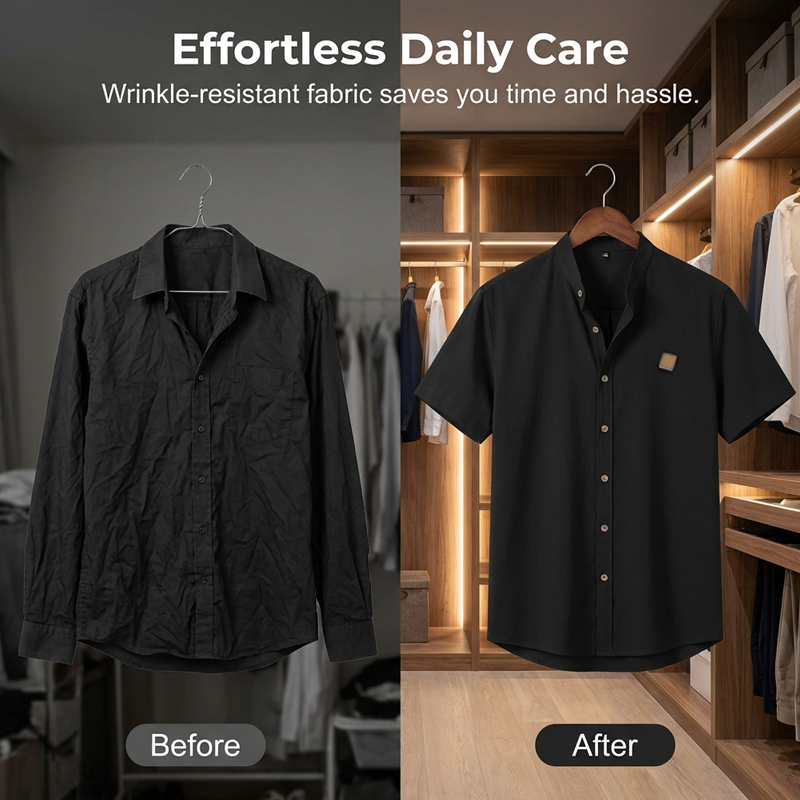 🌞Frühlingserwachen: 50% Rabatt!🔥Modernes Stehkragen-Hemd: Atmungsaktives Herren Kurzarmhemd im Relaxed Fit