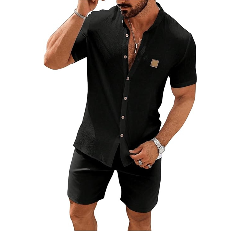 🌞Frühlingserwachen: 50% Rabatt!🔥Modernes Stehkragen-Hemd: Atmungsaktives Herren Kurzarmhemd im Relaxed Fit