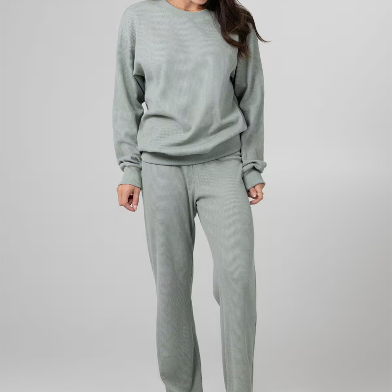 🌞Frühlingserwachen: 50% Rabatt!💎Premium Waffelstrick-Set (2-teilig) – Dein ultimatives Loungewear-Upgrade