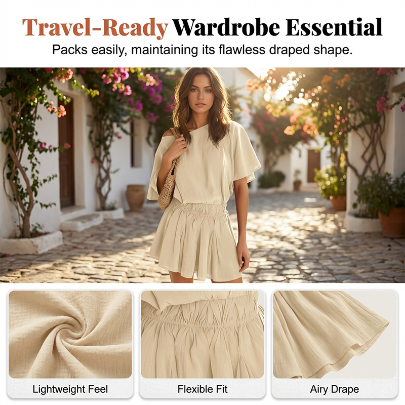 🌞Frühlingserwachen: 50% Rabatt!🏝️Sommer-Traum: Luftiges Off-Shoulder Kleid mit Fledermausärmeln