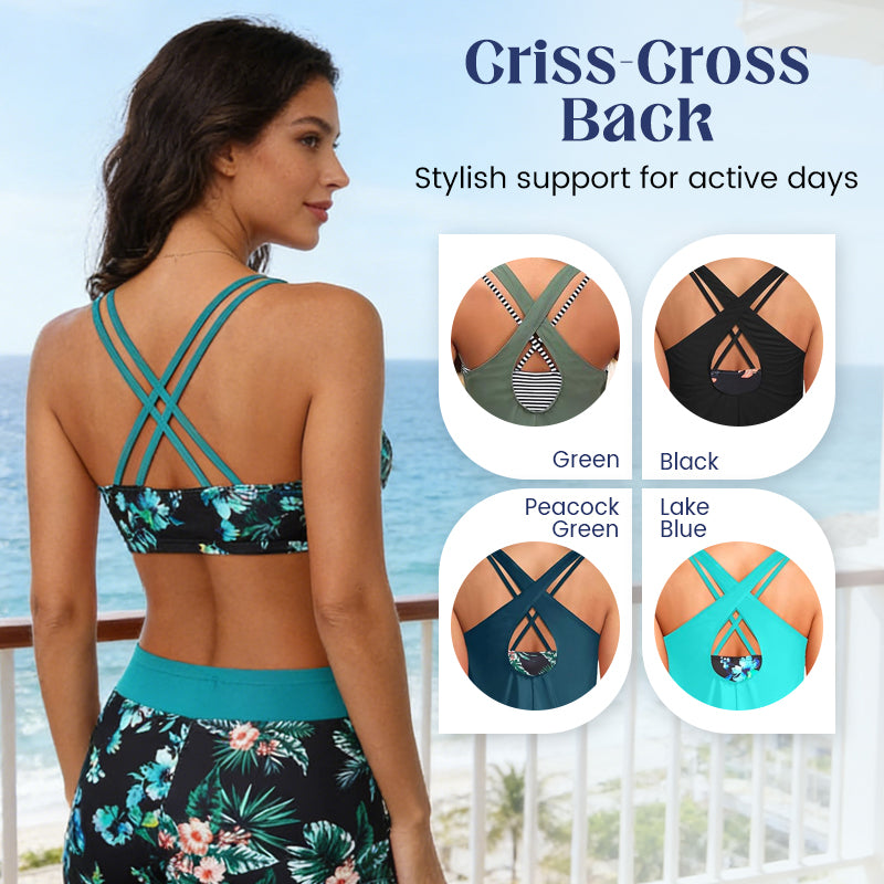 Women's 3-Piece Tankini Swimsuit