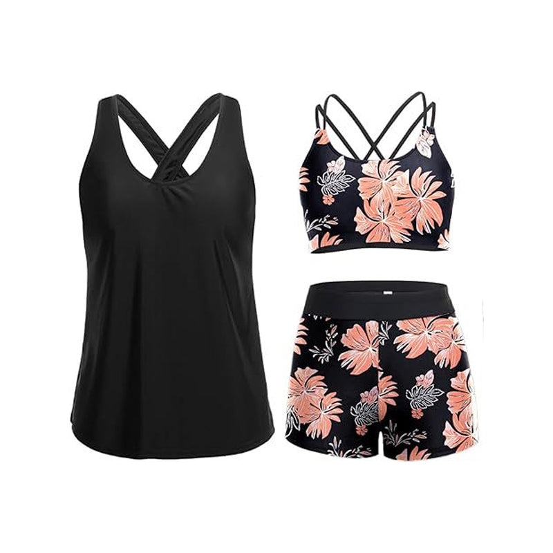 Women's 3-Piece Tankini Swimsuit