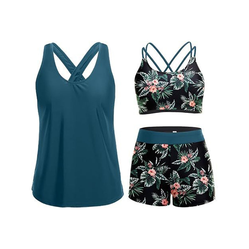 Women's 3-Piece Tankini Swimsuit