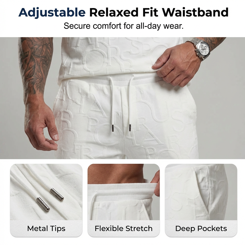 🌞Frühlingserwachen: 50% Rabatt!🪄"Urban Luxe" 3D-geprägter Henley-Trainingsanzug – Thermoregulation & Premium-Style | S-5XL