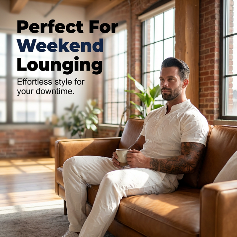 🌞Frühlingserwachen: 50% Rabatt!🪄"Urban Luxe" 3D-geprägter Henley-Trainingsanzug – Thermoregulation & Premium-Style | S-5XL